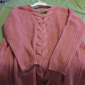 Pink Cardigan Sweater- Size L